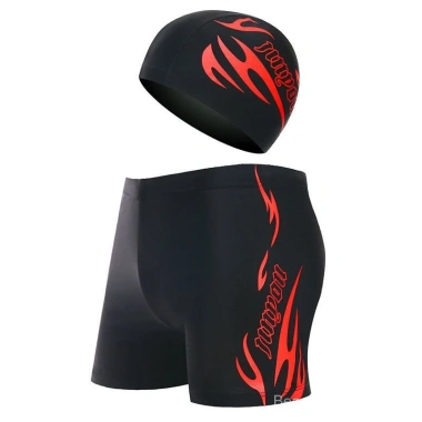 Bộ đồ bơi nam: Quần bơi boxer co giãn, kính bơi, mũ bơi, quần short bãi biển - Giá chỉ 143.544đ 4