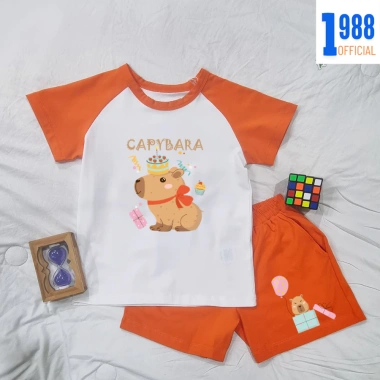 Bộ đồ Capybara sinh nhật cho bé (quần + áo) cotton 4 chiều mềm mịn, co giãn, giá 179.000₫ 9 Bộ đồ Capybara sinh nhật cho bé (quần + áo) cotton 4 chiều mềm mịn, co giãn, giá 179.000₫ 9