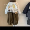 Bộ đồ chạy bộ lông cừu bé gái thu đông - Áo nỉ fleece dày dặn 2 mảnh thời trang