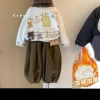 Bộ đồ chạy bộ lông cừu bé gái thu đông - Áo nỉ fleece dày dặn 2 mảnh thời trang 9