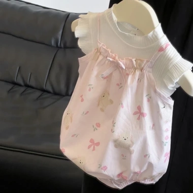 Bộ Đồ Chia Bé Mùa Hè Dễ Thương - Áo Liền Quần Hai Mảnh, Thời Trang 7.7, Giá 263.471đ 8