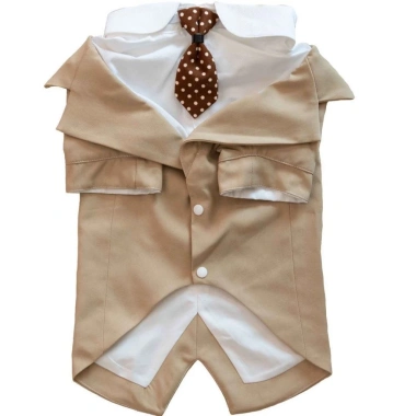 Bộ Đồ Chó Đầm Tuxedo Vàng Kích Thước Lớn - Frayed Edge, dành cho Shepherd, Labrador, Shiba Inu - Đám cưới & tiệc ảnh