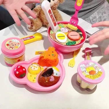 Bộ Đồ Chơi Baby Food Set 6 Món Hamburger, Bánh Pudding, Mì Ramen, Bánh Plan - Nhập Vai Khám Phá - Giá 105.000₫