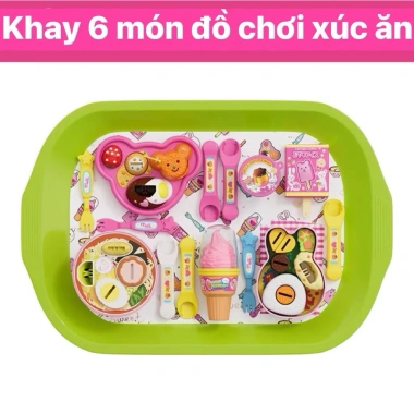 Bộ Đồ Chơi Baby Food Set 6 Món Hamburger, Bánh Pudding, Mì Ramen, Bánh Plan - Nhập Vai Khám Phá - Giá 105.000₫