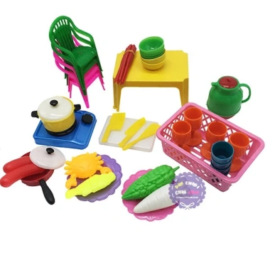 Bộ đồ chơi bàn ghế nấu ăn nhựa Vĩnh Phát - Đồ chơi chợ lớn, giá chỉ 65.000