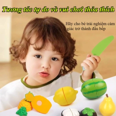 Bộ Đồ Chơi Cắt Trái Cây Rau Củ 23/42PCS - Nấu Ăn Nhà Bếp An Toàn, Không Mùi, Giá Ưu Đãi 236.250₫ 7