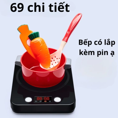 Bộ đồ chơi nấu ăn 69 chi tiết Bếp từ có nhạc, kích thích sáng tạo, giá chỉ 145.000₫ 2