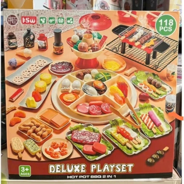 Bộ Đồ Chơi Nấu Ăn & BBQ 118 chi tiết nhựa cho bé – Sáng tạo, Giá ưu đãi 269.000₫