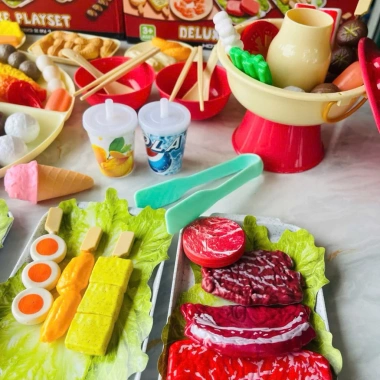 Bộ Đồ Chơi Nấu Ăn & BBQ 118 chi tiết nhựa cho bé – Sáng tạo, Giá ưu đãi 269.000₫