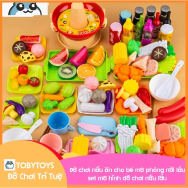 Bộ Đồ Chơi Nấu Ăn Bé Gái Mô Phỏng Nồi Lẩu 3 Món 35/73/100 - Giá Ưu Đãi 49k