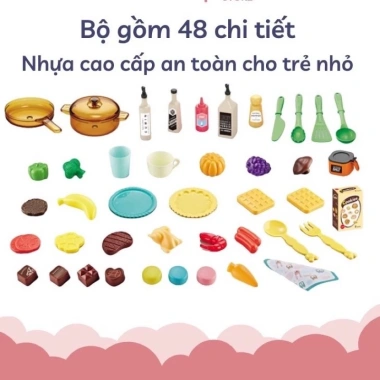 Bộ đồ chơi nấu ăn bé gái - Nhà bếp cỡ lớn, hiệu ứng sinh động, chỉ 115.000₫ 3