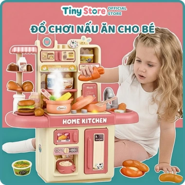Bộ Đồ Chơi Nấu Ăn Bếp Đứng 34 Phụ Kiện – Đèn Thú Vị, Dành Cho Bé 2-8 Tuổi, Giá 95.000₫