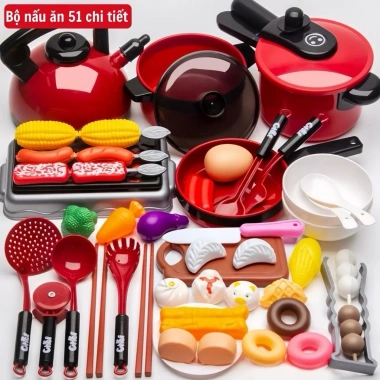 Bộ Đồ Chơi Nấu Ăn cho Bé Gái, Bé Trai - Nhà Bếp Đèn, Bếp Âm Thanh - 225.000 VND