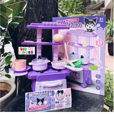 Bộ đồ chơi nấu ăn Kuromi 23 chi tiết + quầy tráng miệng 26 chi tiết – Đồ chơi bếp đáng yêu cho bé, giảm giá 120k