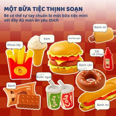 Bộ đồ chơi nấu ăn mini Mideer cho bé gái và bé trai - Play Hamburger Combo nhập vai bán hàng, giá ưu đãi 229.000 VND 8 Bộ đồ chơi nấu ăn mini Mideer cho bé gái và bé trai - Play Hamburger Combo nhập vai bán hàng, giá ưu đãi 229.000 VND 8