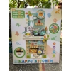Bộ Đồ Chơi Nấu Ăn Nhà Bếp 2 Tầng 69cm Bếp Rau Củ Dụng Cụ To Không Âm Thanh Phù Hợp Bé 5