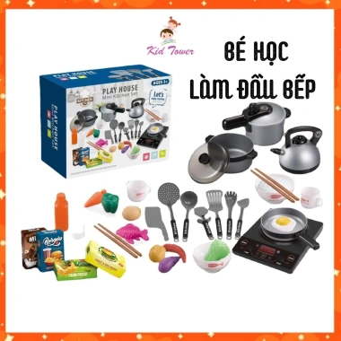 Bộ đồ chơi nấu ăn Playhouse 36 chi tiết có đèn và âm thanh – Bé học làm đầu bếp, giảm giá 119k