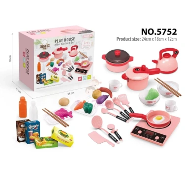 Bộ đồ chơi nấu ăn Playhouse 36 chi tiết có đèn và âm thanh – Bé học làm đầu bếp, giảm giá 119k