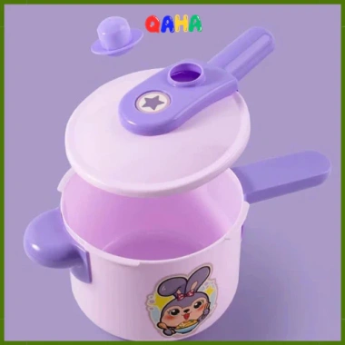 Bộ đồ chơi nấu ăn Thỏ Khủng long size lớn 20 chi tiết nhựa đẹp - Đồ bếp cho bé