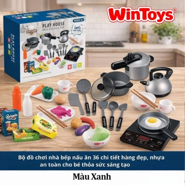 Bộ Đồ Chơi Nhà Bếp 36 Món Playhouse - Mô Phỏng Đồ Dùng Nấu Ăn, Giá 129.000đ