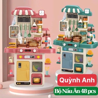 Bộ đồ chơi nhà bếp cỡ lớn 72-82cm âm thanh, khói, vòi nước - Bếp nấu ăn cho bé, giảm giá 125k 2