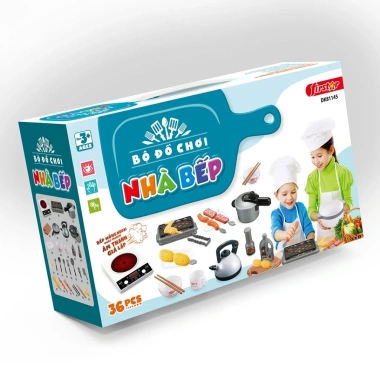 Bộ Đồ Chơi Nhà Bếp DUKA 36 món ABS An Toàn - Màu Xanh, Giá chỉ 221.200₫