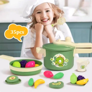 Bộ Đồ Chơi Nhà Bếp Khủng Long 35 Chi Tiết - Bếp Pin, Nấu Ăn Giáo Dục, Giá Siêu Ưu Đãi 9