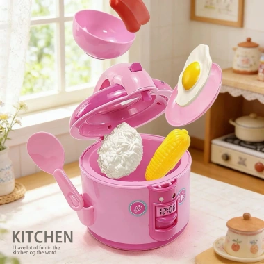 Bộ Đồ Chơi Nhà Bếp Nấu Ăn Màu Hồng Cho Bé Gái - Sáng Tạo, Giá 138.000