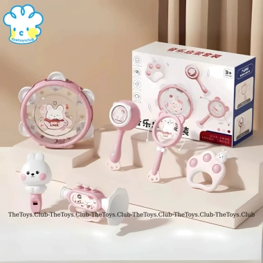 Bộ Đồ Chơi Nhạc Cụ Lục Lạc 6 Trong 1 - Trống, Gõ, Xúc Xắc, Kèn cho Bé - 41.087 6