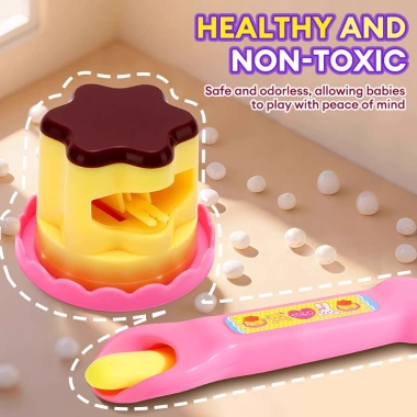 Bộ Đồ Chơi Thức Ăn Thực Tế Thạch Pudding Dâu - Bento Gấu Ramen, Giá 17.570₫