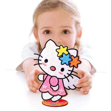 Bộ Đồ Chơi Tô Màu Kuromi Melody - Tranh Mút Xốp Bọt, Slime, Tranh Gỗ, Không Dính Tay, An Toàn Cho Bé - Giá 40.000₫ 2