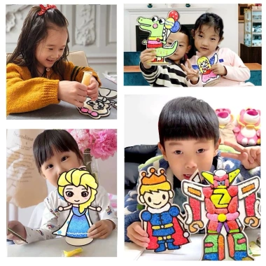 Bộ Đồ Chơi Tô Màu Kuromi Melody - Tranh Mút Xốp Bọt, Slime, Tranh Gỗ, Không Dính Tay, An Toàn Cho Bé - Giá 40.000₫ 3