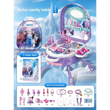 Bộ Đồ Chơi Trang Điểm Không Độc Hại Công Chúa Elsa - Hộp Quà Trẻ Gái Lisa 622k 10