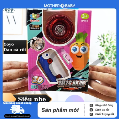 Bộ Đồ Chơi Trẻ Em Dao Cà Rốt Trọng Lực 3D Gập - YoYo Phát Sáng, Kéo Dài, Giá 49.000₫