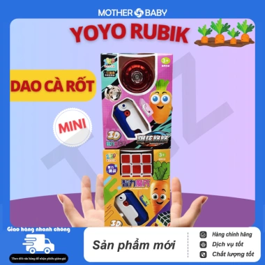 Bộ Đồ Chơi Trẻ Em Dao Cà Rốt Trọng Lực 3D Gập - YoYo Phát Sáng, Kéo Dài, Giá 49.000₫