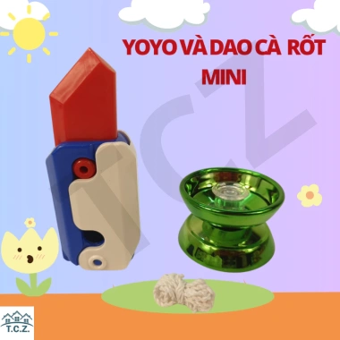 Bộ Đồ Chơi Trẻ Em Dao Cà Rốt Trọng Lực 3D Gập - YoYo Phát Sáng, Kéo Dài, Giá 49.000₫