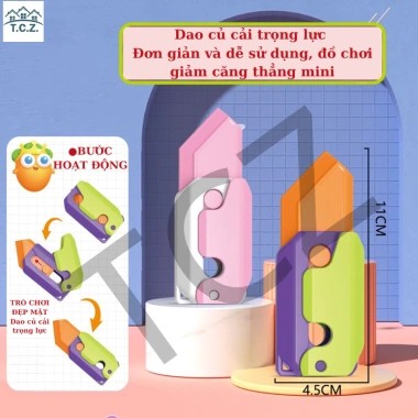 Bộ Đồ Chơi Trẻ Em Dao Cà Rốt Trọng Lực 3D Gập - YoYo Phát Sáng, Kéo Dài, Giá 49.000₫
