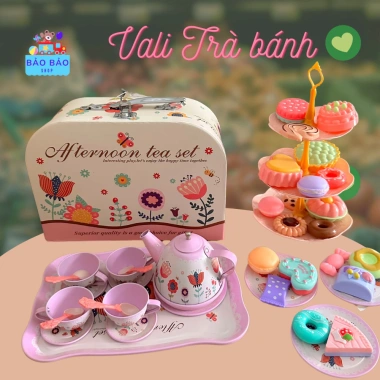 Bộ đồ chơi Vali Trà Bánh 46 chi tiết - Hoa, Ngựa Ponny, Tháp Bánh - Giá ưu đãi 289.000₫ 6