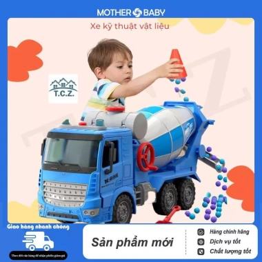 Bộ đồ chơi xe đa dạng: xe rác, cứu hỏa, cảnh sát, ô tô có đèn nhạc - 83.199₫