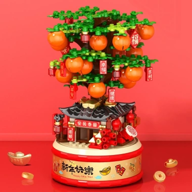 Bộ đồ chơi xếp hình Cây Quất Kim Tiền kèm hộp nhạc, mô hình lắp ráp Tài Lộc, quà Tết cho bé 215k 4 Bộ đồ chơi xếp hình Cây Quất Kim Tiền kèm hộp nhạc, mô hình lắp ráp Tài Lộc, quà Tết cho bé 215k 4