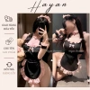 Bộ đồ Cosplay CP30 làm việc nhà và bờm nơ, set ngủ gợi cảm - Giá chỉ 135k