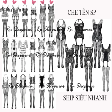 Bộ đồ cosplay liền thân dây sexy B87B - Đồ ngủ lưới xuyên thấu gợi cảm, giảm giá 35.500₫