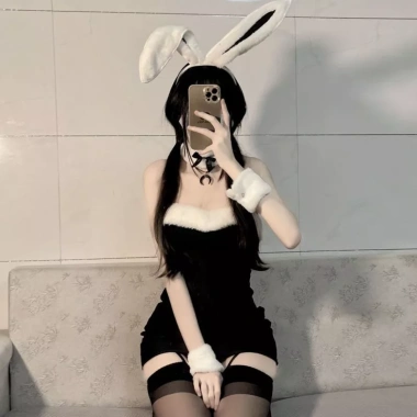 Bộ Đồ Cosplay Tai Thỏ Đen Sexy Mùa Đông - Bodysuit Gợi Cảm Dames Giá 160k