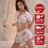Bộ Đồ Cosplay Y Tá Sexy Dây Buộc Ngực Váy Ngủ Xếp Ly Hở Ngực Giá Ưu Đãi 140k