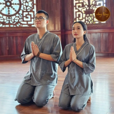 Bộ đồ đôi pháp phục Nam Nữ vải linen Ấn Độ mịn mát, big size, giá combo 2 bộ 385k