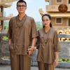 Bộ đồ đôi pháp phục Nam Nữ vải linen Ấn Độ mịn mát, big size, giá combo 2 bộ 385k 7