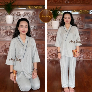 Bộ đồ đôi pháp phục Nam Nữ vải linen Ấn Độ mịn mát, big size, giá combo 2 bộ 385k