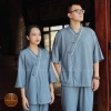Bộ đồ đôi pháp phục Nam Nữ vải linen Ấn Độ mịn mát, big size, giá combo 2 bộ 385k 10