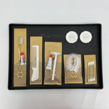 Bộ đồ dùng Amelities 100 chiếc cho khách sạn - Túi Kraft, bàn chải nhựa, giá 88.000₫