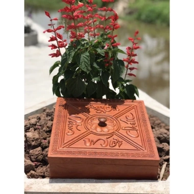 Bộ đồ gia dụng Tết gỗ hương, khay bánh kẹo, hộp trà, hộp giấy, gạt tàn, lọ tăm – giảm giá 16% chỉ 186.000 VND 7